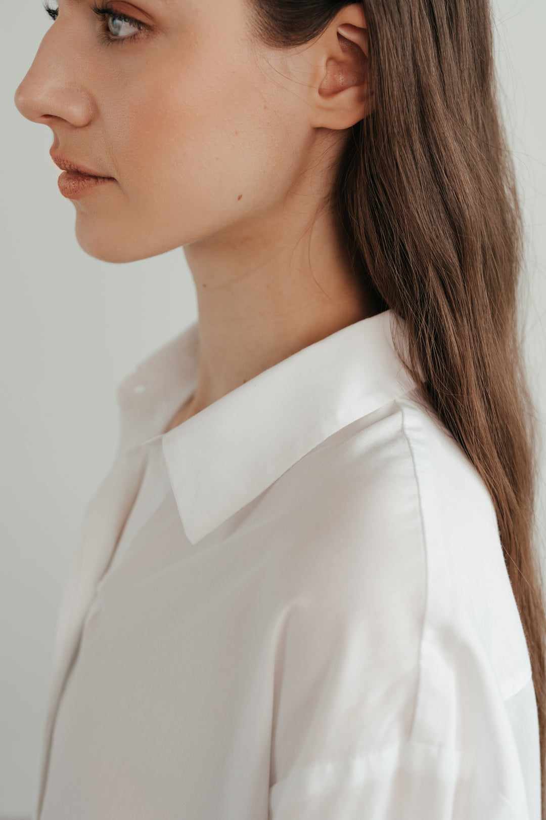 Gently draping shirt blouse made of Tencel™